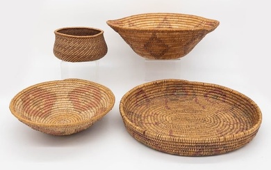 Grouping of 4 Southwest Native American Baskets