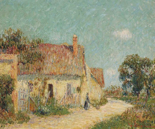 Gustave Loiseau (1865-1935), Chaumière en Normandie
