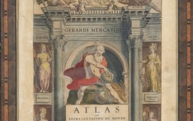 HENDRICK HONDIUS - L'Atlas Ou Meditiations Cosmographiques De La Fabrique Du Monde et Figure ... Amsterdam 1638