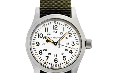 Hamilton Khaki Field H69439411 - Khaki Field Black Dial Men's Mechanical Watch Green Steel 38MM