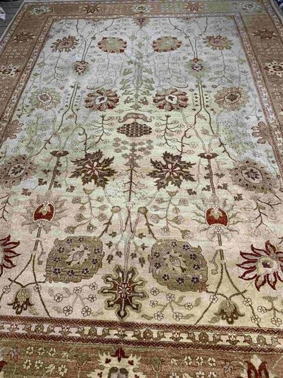Hand Knoted Agra Oushak Rug 13.7x10 ft #13
