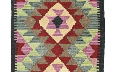 Hand-Woven Geometric Reversible Small 2X3 Kilim Oriental Rug Multicolored Carpet