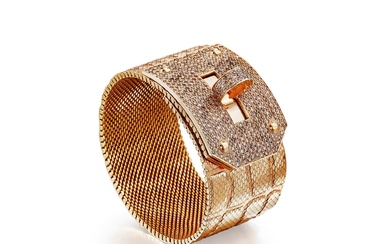 Hermès 'Kelly' Coloured Diamond Bracelet | 愛馬仕 | 'Kelly' 鑽石 手鏈