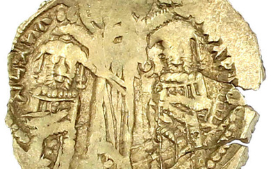 Hyperpyron 1295/1320, Constantinopel. Christus krönt beide Kaiser/Maria in Stadtmauer. 4,22...
