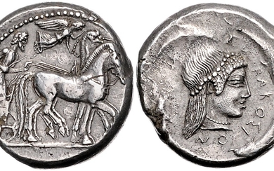 ITALIEN, SIZILIEN / Stadt Syrakus, AR Tetradrachme (Hieron I., 478-466 v.Chr.)