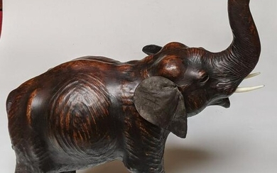 Indian Pigskin Elephant Sculpture