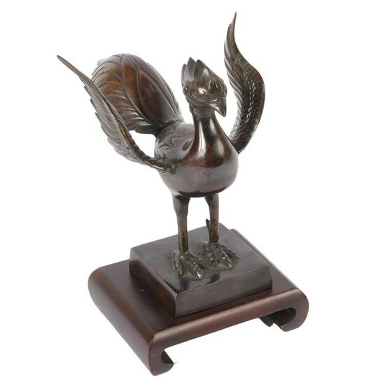 Indo Chinese bronze Phoenix figure of a mythological