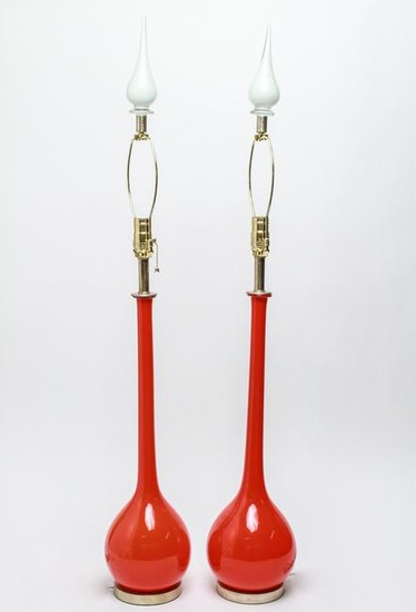 Italian Modern Murano Glass Lamps, Pair