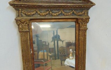 Italian gilt mirror wood & gesso, decorated with