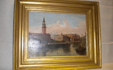 Italian painting on wood Venezia