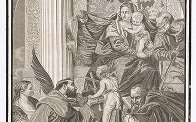 JOHN BAPTIST JACKSON, gen. JACKSON OF BATTERSEA : Die Heilige Familie mit vier Heiligen.