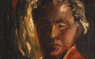 Janis Ferdinands Tidemanis (1897-1964) "Autoportrait" huile sur toile