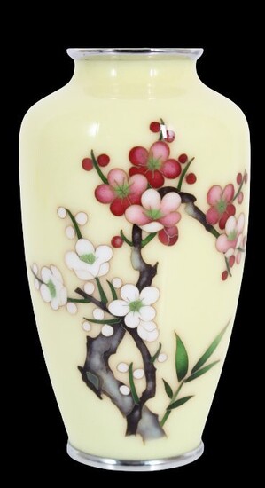 Japanese Porcelain & Silver Vase