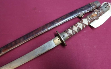 Japanese samurai type sword with 26 inch blade with...