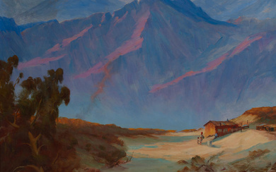 Jean Mannheim (1861-1945) Coachella Valley 28 x 36 in. framed...