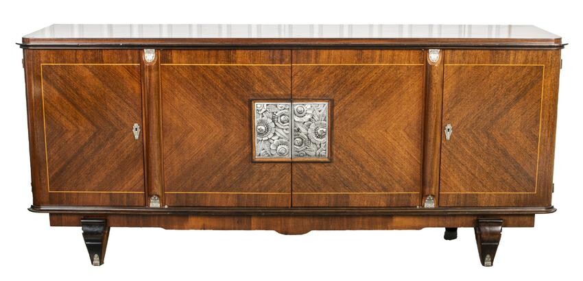 Jules Leleu Attributed French Art Deco Credenza