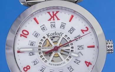 Korloff - Automatic Voyageur Watch Mother of Pearl Dial Swiss Made- VASR - Men - BRAND NEW