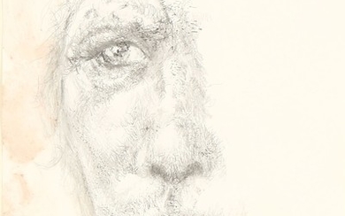 Kurt Trampedach: Selfportrait. Signed Kurt Trampedach 2009. Pencil and watercolour on paper. Sheet size 29×21 cm.