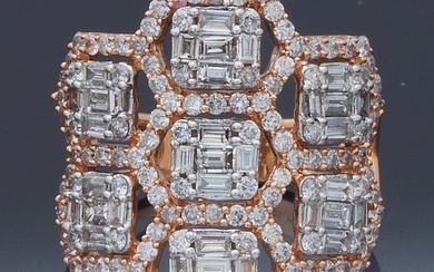 Ladies' Rose Gold and Diamond Ring