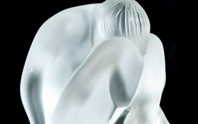 Lalique Crystal Sculpture 'The Meditation' w/Box