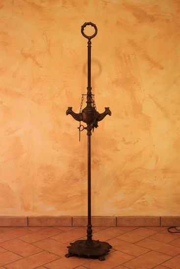 Lamp, Fiorentina lamp (1) - Bronze - Late 19th century