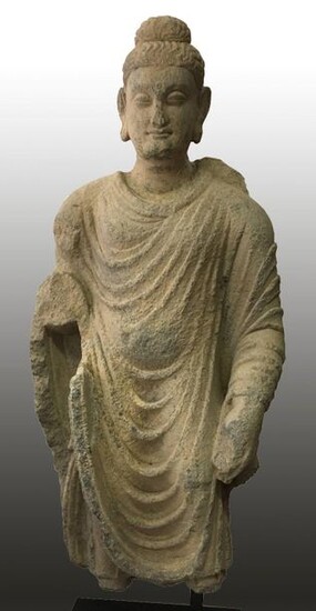 Lot-Art | Large body of standing Buddha, with his hair...