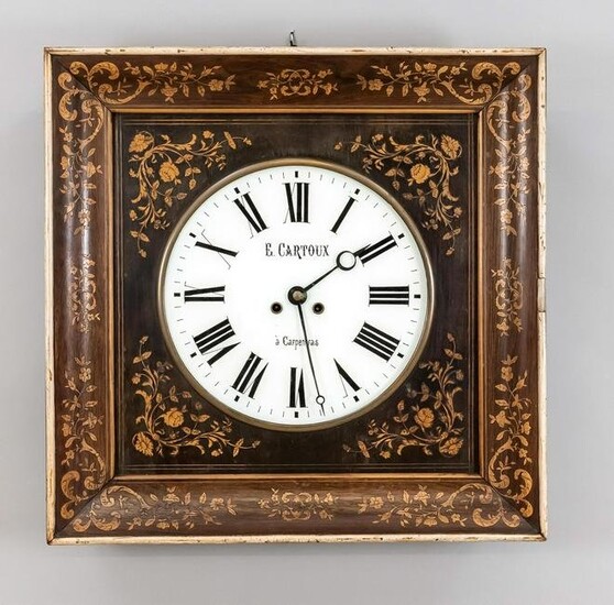 Large frame clock wood with fl