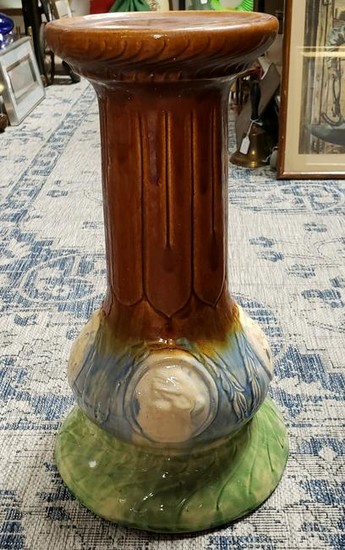 Late 19th Century French Majolica Pedestal