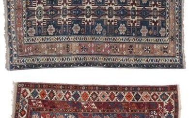 Lesghi Rug East Caucasus, circa 1900 The mid-blue field with...