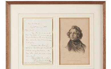 [Literature] Dickens, Charles Autograph Letter, signed (London): January 12,...
