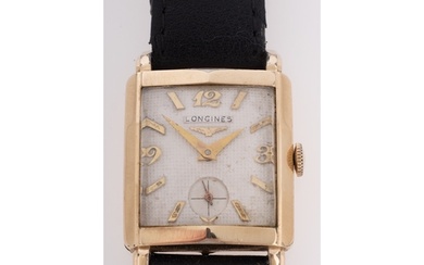 Longines a gentleman's gold-filled wristwatch the dial with ...