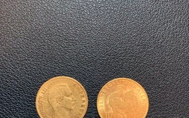 Lot de deux pièces de 10 francs | France, époque second empire et IIIe république