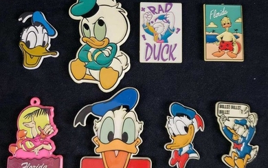Lot of 8 Vintage Donald Duck Plastic Magnets