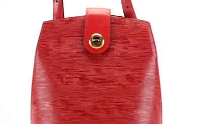 Louis Vuitton Cluny Castillan Red Epi Leather Shoulder Bag