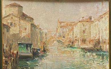 Luigi Pagan (1907-1980) - veduta di Chioggia - Venezia