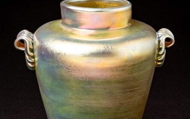 Lundberg Style Iridescent Glass Vase.