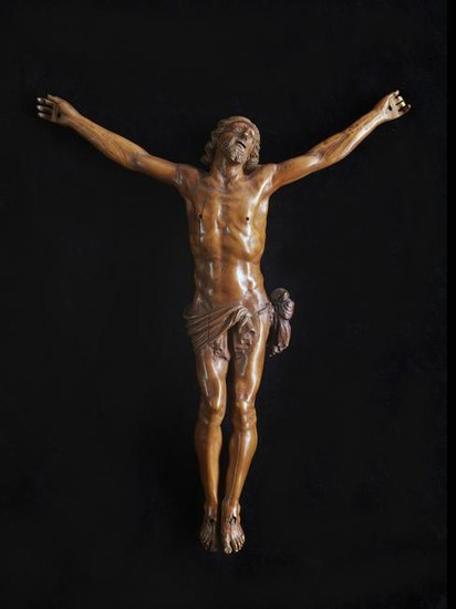 MANIFATTURA ITALIANA DEL XVIII SECOLO Christ in carved