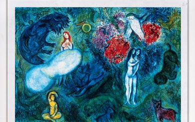 MARC CHAGALL, (1887 - 1985), The Paradise, Decorative Giclee print after the original, 52 x 75 cm. (20.4 x 29.5 in.), frame: 66 x 89 x 3 cm. (25.9 x 35.0 x 1.1 in.)