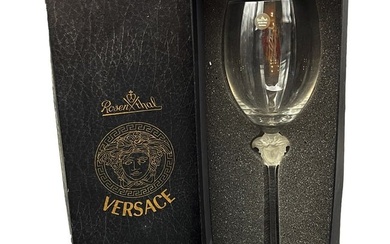 MEDUSA LUMIERE, A VERSACE WATER GOBLET / WINE GLASS BY ROSENTHAL