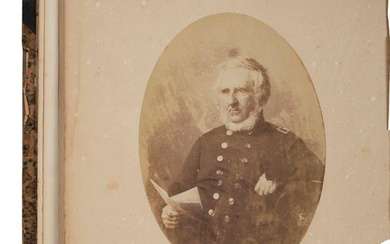 [MILITARIA - CIVIL WAR]. West Point album featuring 34 portraits of faculty, staff, and cadets, many