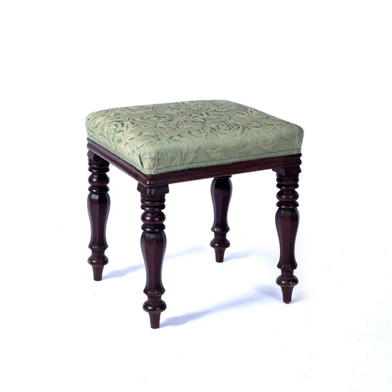 Mahogany framed stool
