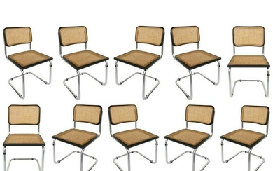 Marcel Breuer Knoll Cesca Set of 8 Cane Dining Chairs