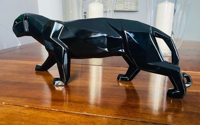Marco Antonio Noguerón - Lladró - Figurine, Black panther - 50cm - Porcelain