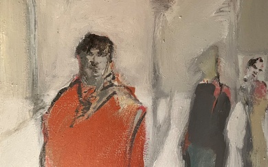Marie GILLIN (XX-XXI), "Personnages", huile sur toile signé en bas à gauche et daté 02,...