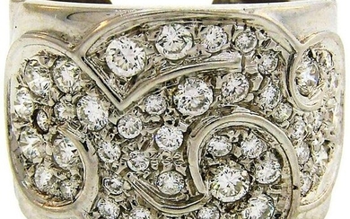 Marina B Diamond White Gold Band Ring, 1980s