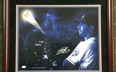 Matt Harvey The Dark Night New York Mets Baseball Custom Framed Photo JSA
