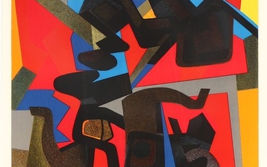 Maurice Estève: “Java Vrillée”, 1977. Signed 41/95. Lithograph in colours. Visible size 54×74 cm.