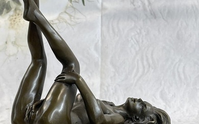 Mavchi Nude Erotic Female Legs in the air Bronze