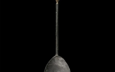 Medieval 'Thames' Pewter Spoon with Brass Knop