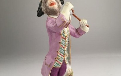 Meissen monkey band member with batons